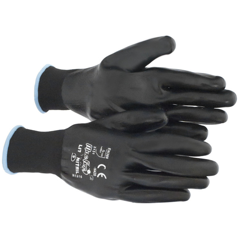 Luva proteção sintética Lite Nitril 9" (bls)