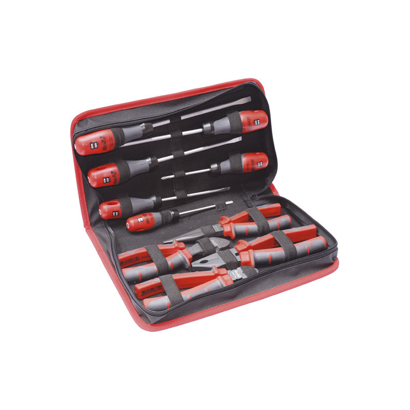 Jogo alicates Cr-V & chaves fenda Ph MC-40 (10pçs)