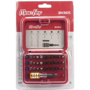 Jogo bits sextavados BH36S 1/4" (36pçs)