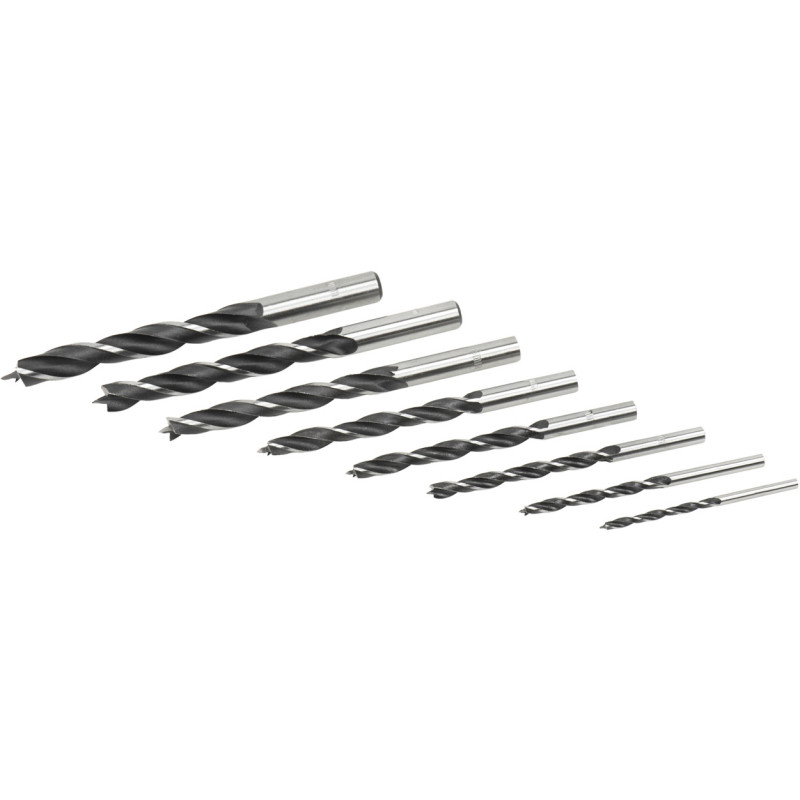 Jogo brocas ponto para madeira JBPM-1 3~10mm (8pçs)