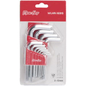 Jogo chaves "L" sextavado interior  WLHR-169S 2mm~12mm (12pçs)