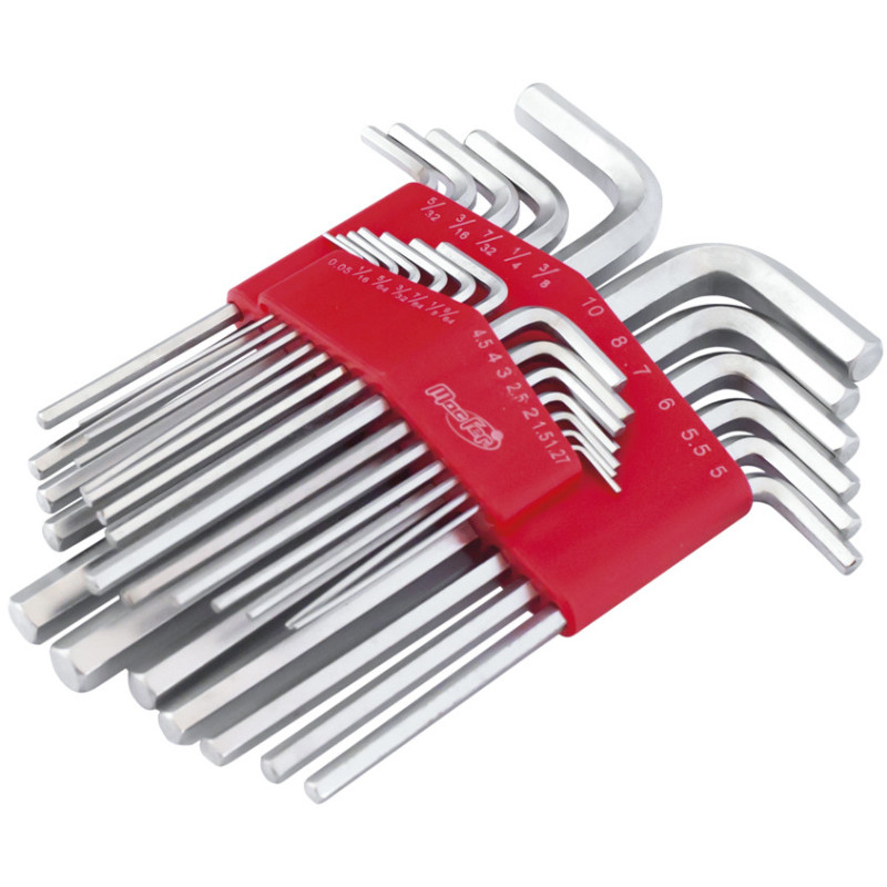 Jogo chaves "L" sextavado longa mm/in WLHR-132L 1.3~10mm (25pçs)