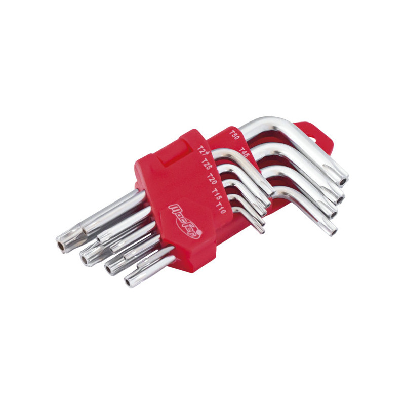 Jogo chaves "L" torx furada  WLHR-123S TH10~TH50 (9pçs)