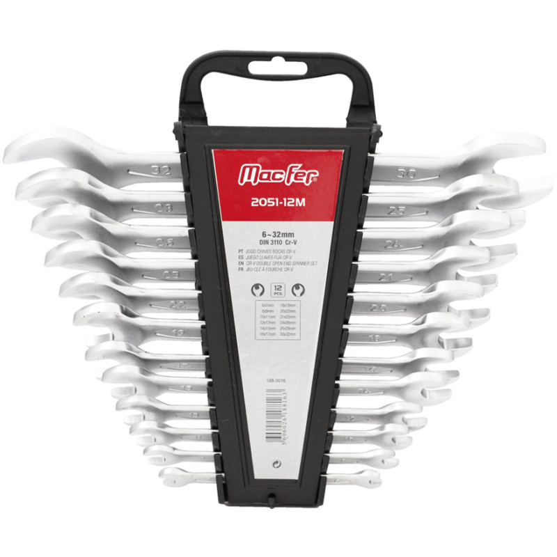 Jogo chaves bocas Cr-V 2051-12M 6~32mm  (12pçs)
