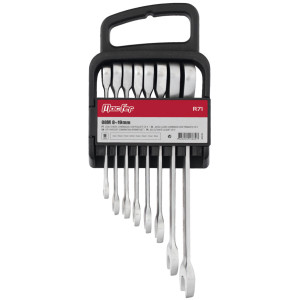 Jogo chaves combinada com roquete Cr-V  R71-12M 6~22mm (12pçs)