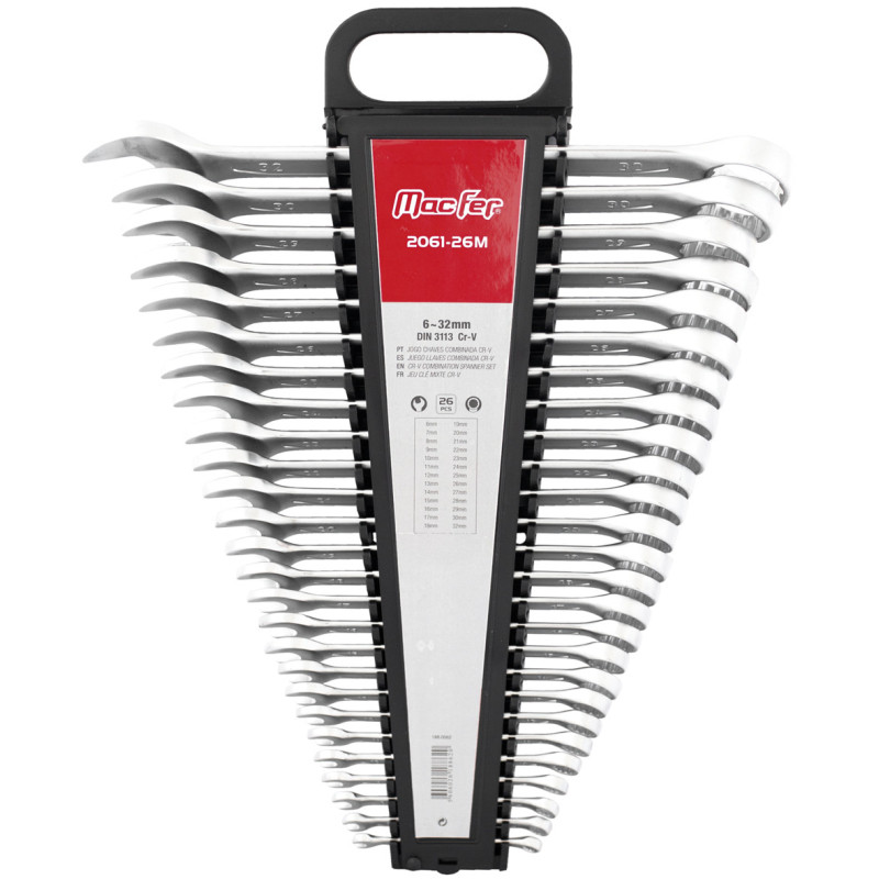 Jogo chaves combinada Cr-V 2061-26M 6~32mm (26pçs)