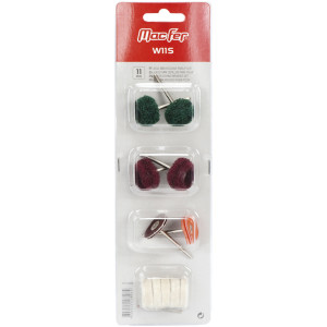 Jogo mini  escovas para polir W11S (11pçs)