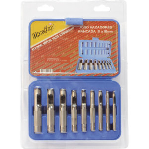Jogo vazador pancada OT206 3~12mm (9pçs)