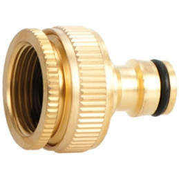 Lig. rápida latão p/ torneira fêmea MacFer 8023C 3/4". 1"