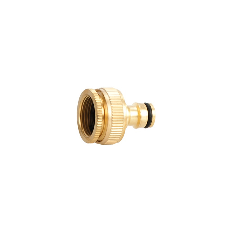 Lig. rápida latão p/ torneira fêmea MacFer 8023C 3/4". 1"