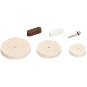 Kit Polir com Escova Algodão Circular KPEC-3 50.75.100mm (6pçs)