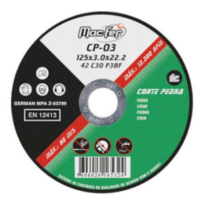Disco Abrasivo Corte Pedra CP3 115x3.0x22.23mm