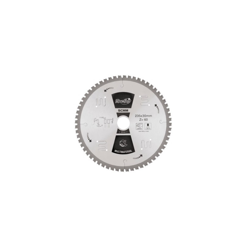 Disco serra circular multimaterial SCMM 190x30mm Z60