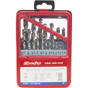 Jogo brocas cilíndricas HSS-M2-025 1~13mm (25pçs)