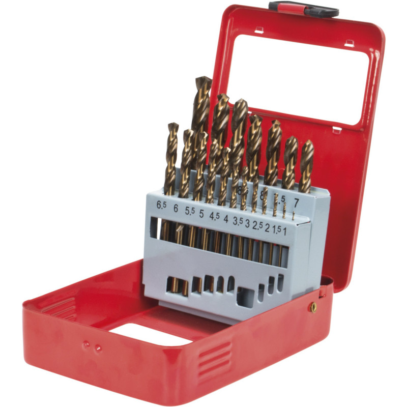 Jogo brocas cilíndricas HSS-Cobalto-025 1~13mm (25pçs)