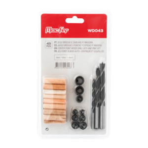 Jogo brocas e cavilhas para madeira WD043 WD043 (43pçs)