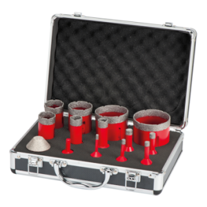 Jogo craneana diamantada com rosca JVB-GRESDRY-M14-03 (14pçs)