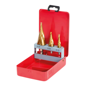 Jogo brocas escalonadas HSS-M2 PTHSD101 (3pçs)