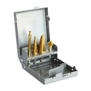 Jogo brocas escalonadas misto HSS-M2 TIN PTHSD102 (4pçs)