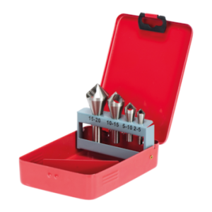 Jogo escariadores 90º 3 canais HSS-M2 JC02-1 6.3~20.5mm (6pçs)