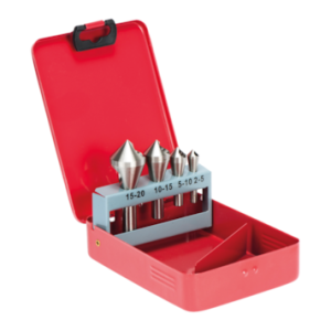 Jogo escariadores 90º 3 canais HSS-M2 JC02-1 6.3~20.5mm (6pçs)