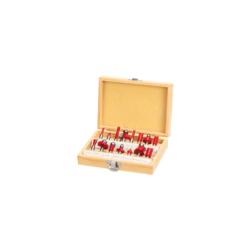 Jogo fresas tupia para madeira FCT15-2 (15pçs)