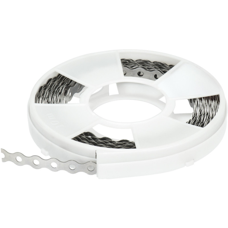 Fita ondulada perfurada inox AISI430 FOP-SS 12x0.8mm