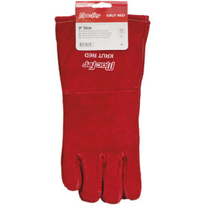 Luva proteção pele para soldador Krut RED 10" 35cm