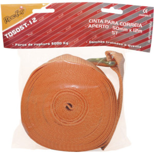 Cinta amarração sem roquete gancho "J" SS-SRD011-H 5t 50mm 12m