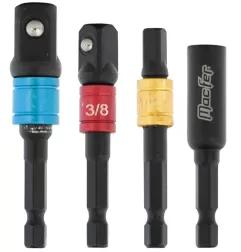 Jogo adaptador sextavado impacto GW-4 1/4" para chaves caixa (4pçs)