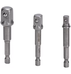 Jogo adaptador sextavado SCS-03 1/4+3/8+1/2" para chaves caixa (3pçs)
