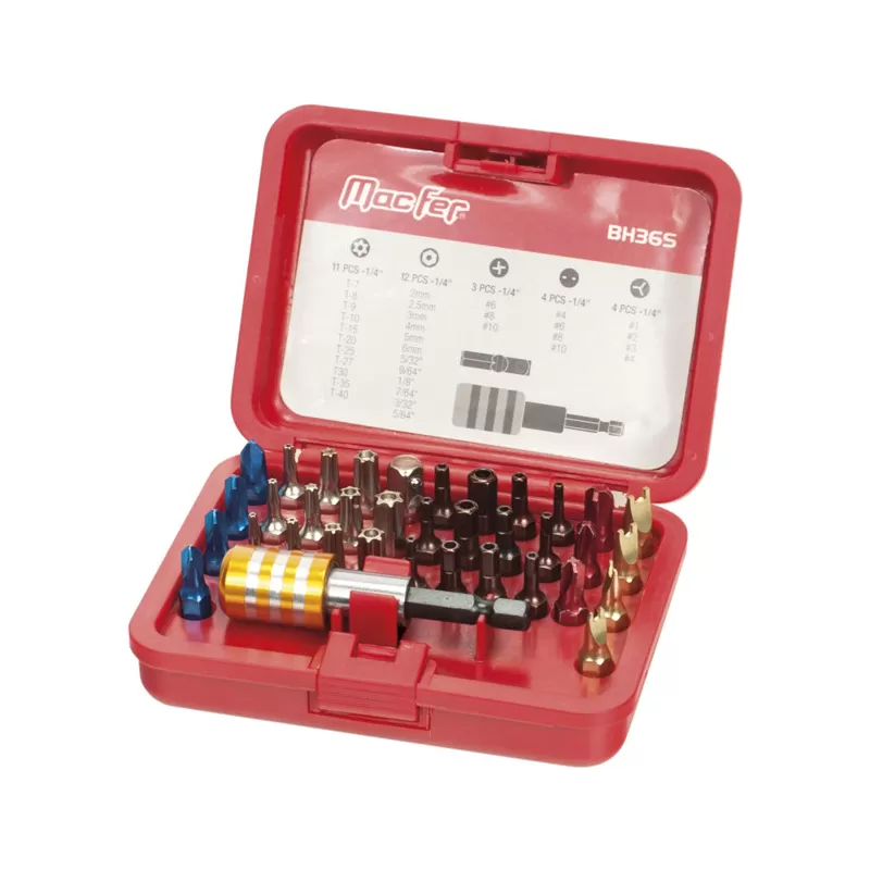 Jogo bits sextavados BH36S 1/4" (36pçs)