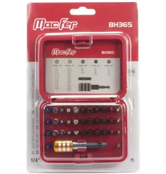 Jogo bits sextavados BH36S 1/4" (36pçs)