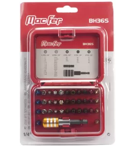 Jogo bits sextavados BH36S 1/4" (36pçs)