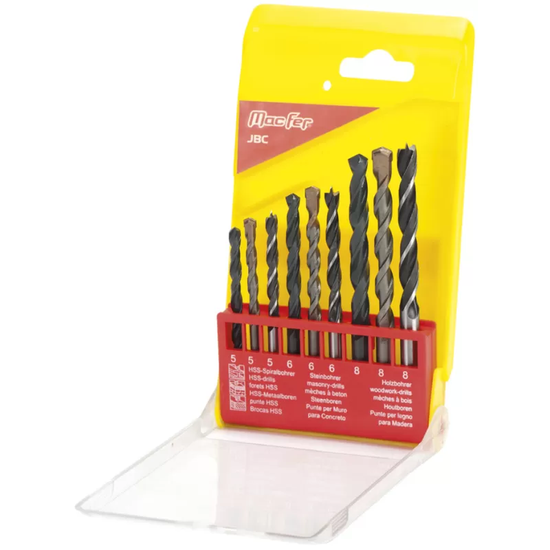 Jogo brocas combinado JBC 5. 6. 8mm (9pçs)