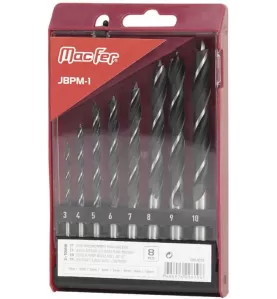 Jogo brocas ponto para madeira JBPM-1 3~10mm (8pçs)