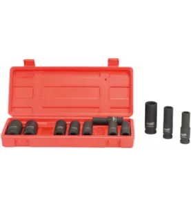 Jogo chaves caixa Cr-Mo impacto longa DS11I 1/2" (11pçs)