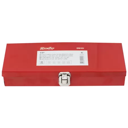 Jogo chaves caixa Cr-Mo impacto DS10I 1/2" 78mm (10pçs) 10~24mm