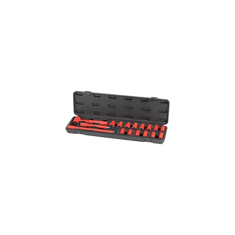 Jogo chaves caixa Cr-V VDE  IR-38-2 3/8" 17pçs 6~(19mm)