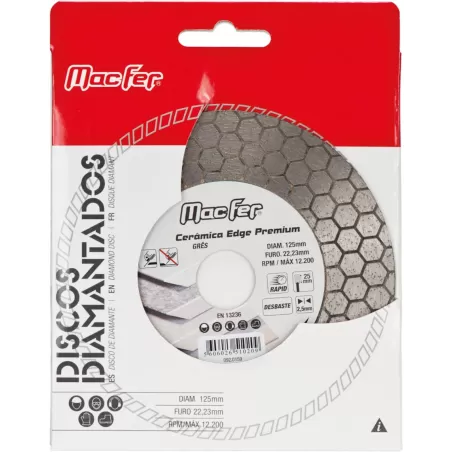 Disco diamantado Cerâmica Edge Premium-D (desbaste) 115x25x2.5mm