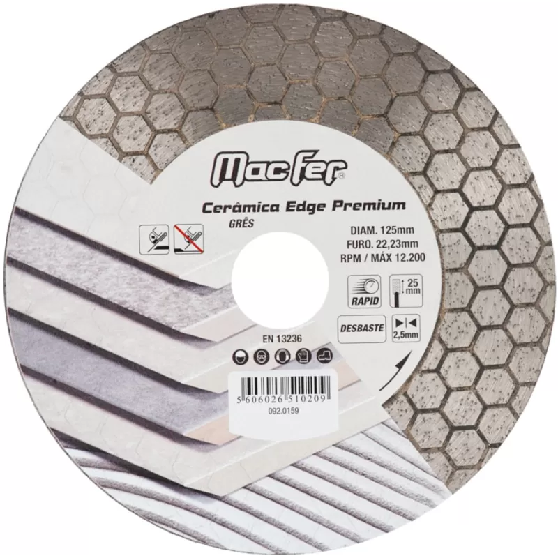 Disco diamantado Cerâmica Edge Premium-D (desbaste) 115x25x2.5mm