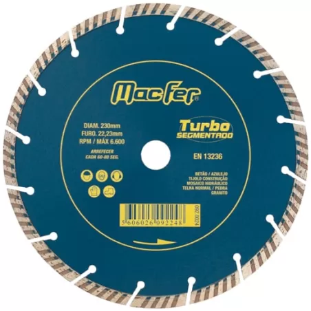 Disco diamantado Turbo Segmentado 125mm