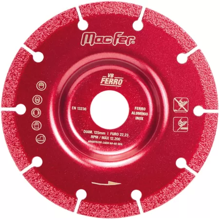 Disco diamantado VB Ferro 125mm