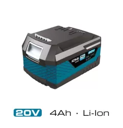 Bateria de ions de lítio 20 v 4,0 ah 11,8 x 7,4 x 6,7 cm