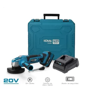 Kit rebarbadora angular 20 v ø115 mm com 1 bateria 4.0ah e carregador 08772
