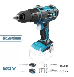Berbequim de perfcussão aparafusador brushless 20 v, sem bateria nem carregador