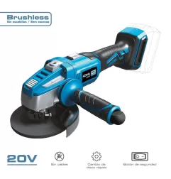 Rebarbadora angular brushless 20 v ø125 mm sem bateria nem carregador. 37,5 x 12 cm