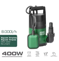 Bomba de drenagem de água limpa 400 w