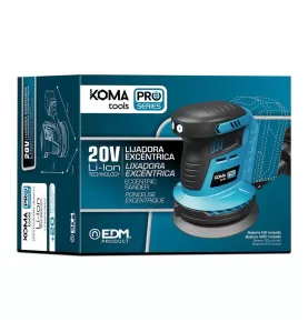 Lixadora excêntrica brushless 20 v sem bateria nem carregador, 13 x 30 x 15 cm