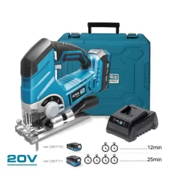 Kit serra tico-tico 20 v com bateria 2.0a. e carregador 08772. 23 x 21,5 cm